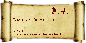 Mazurek Auguszta névjegykártya